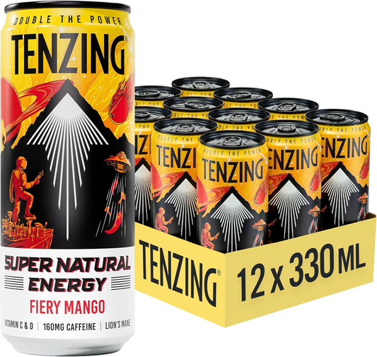 Tenzing Natural Energy 12x330ml Fiery Mango