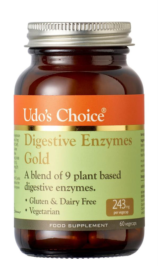 Udo's Choice_Digestive Enzyme Gold contains 9 plant based enzymes 60 caps