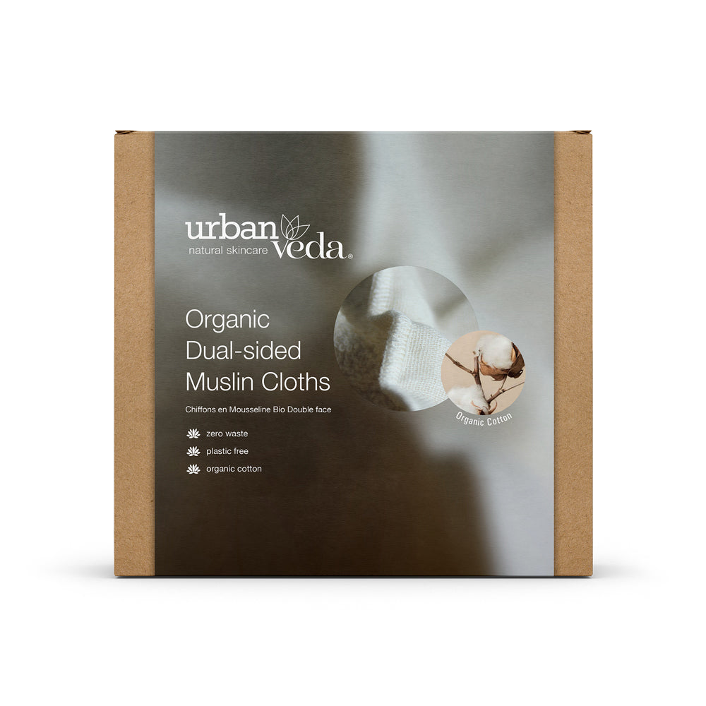 Urban Veda_Dual-Cleansing Muslin Cloths 3 pack
