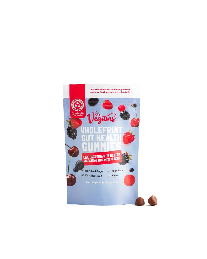 Vegums_Gut Health Wholefruit Gummies. 30 gummies.