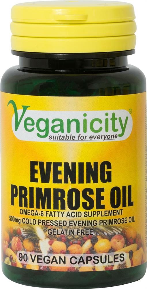 Veganicity_Cold Pressed Evening Primrose Oil 500mg 90 Vcaps (10% GLA)