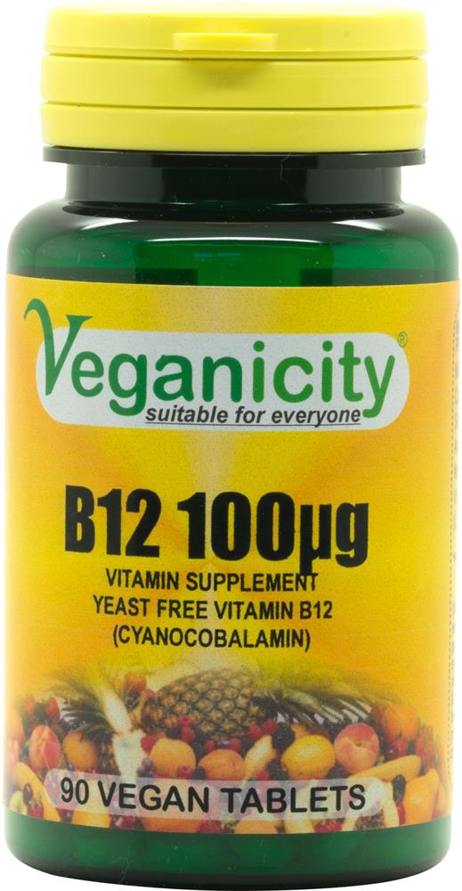 Veganicity_Vitamin B12 100ug 90 Vtabs to provide an essential vegan source