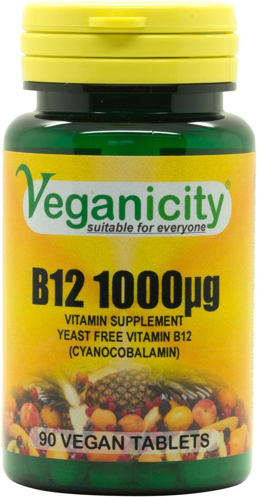 Veganicity_B12 1000ug 90 Vtabs sometimes lacking in the vegan diet and need