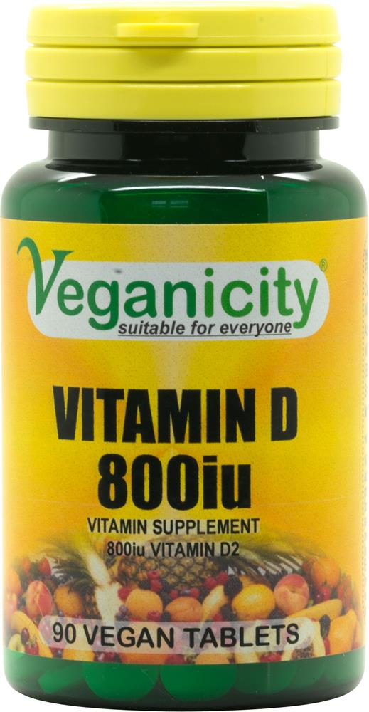 Veganicity_Vitamin D 800iu 90 Vtabs of this essential all-round vitamin