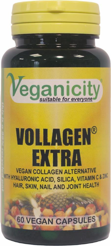 Veganicity_Vollagen Extra 60 Vcaps of hair skin nails and joint formula.