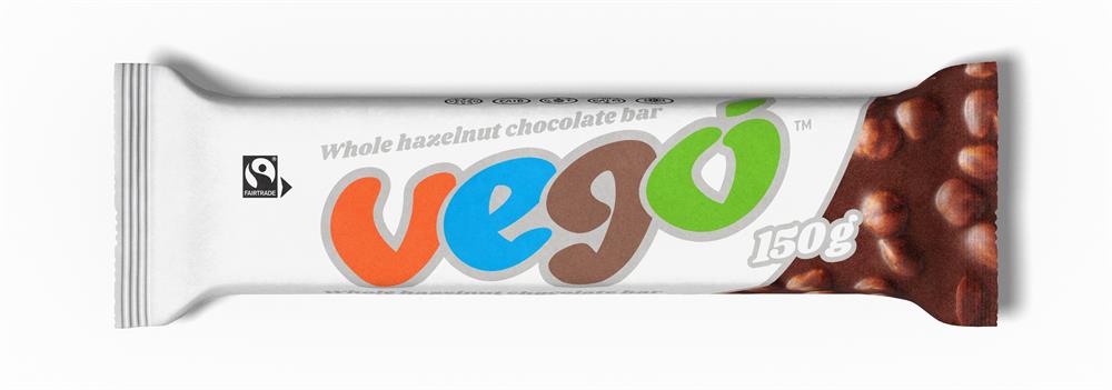 Vego_Fairtrade Whole Hazelnut Chocolate Bar 150g-pack of 2