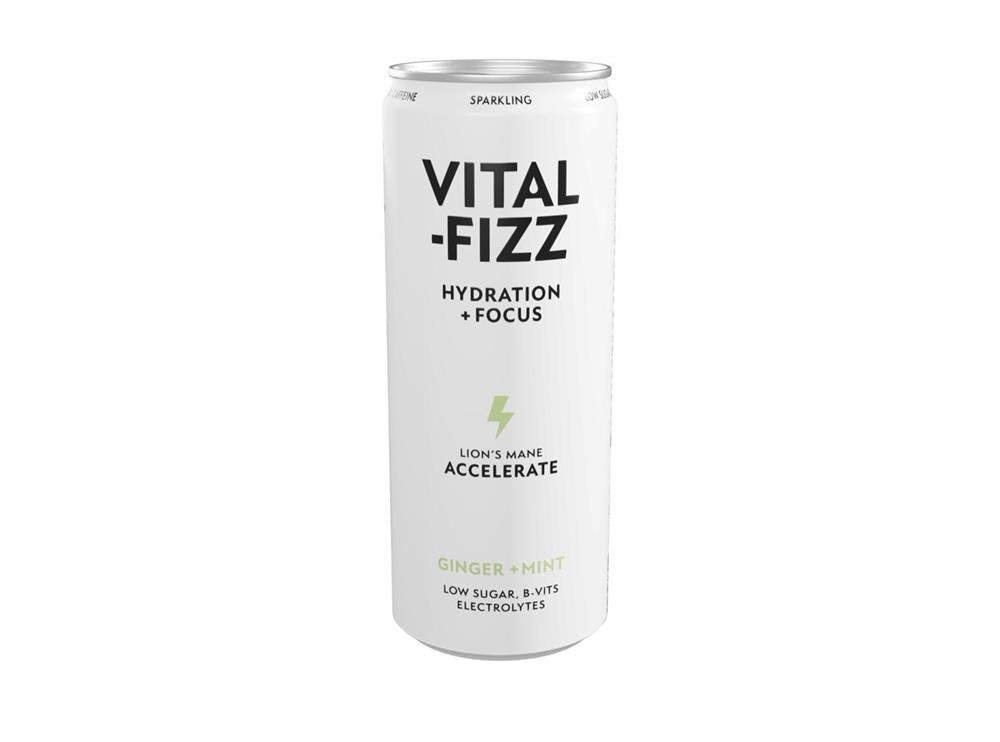 Vital Fizz_Accelerate - Sparkling Functional Lions Mane Drink 250ml-pack of 3