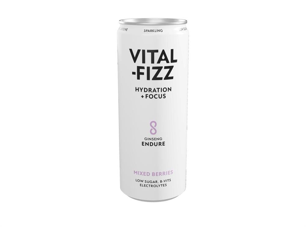 Vital Fizz_Endure - Mixed Berries Functional Drink with Ginseng 250ml-Pack of 3