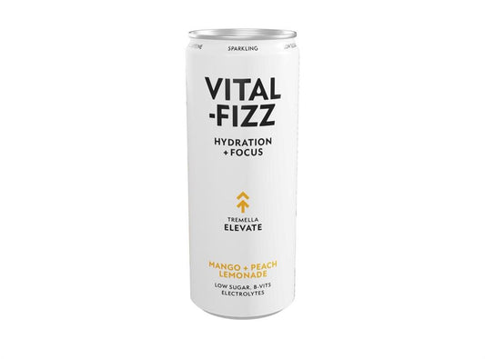 Vital Fizz_Elevate - Mango & Peach Lemonade with Tremella & B-vits 250ml-Pack of 3