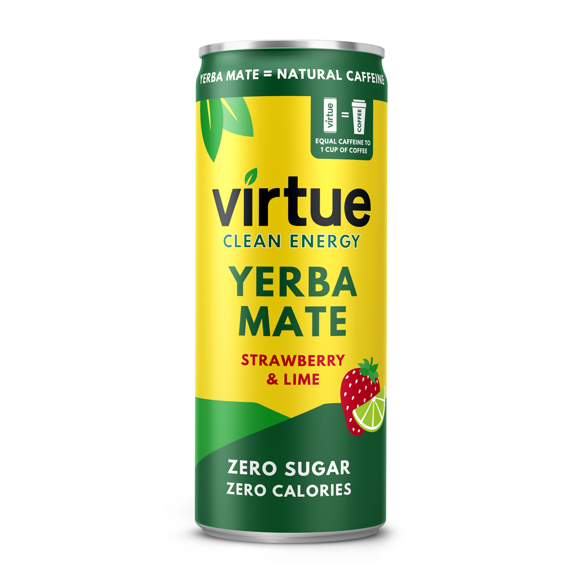 Virtue Clean Energy Yerba Mate 12x250ml Peach and Raspberry