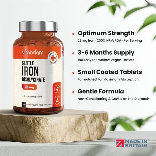 Vitabright_Iron Bisglycinate - 28mg - 90 day supply