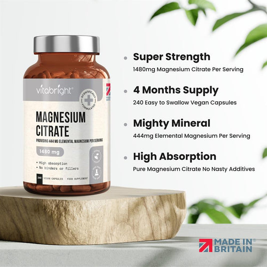 Vitabright_Magnesium Citrate 1480mg Providing 444mg Elemental Magnesium