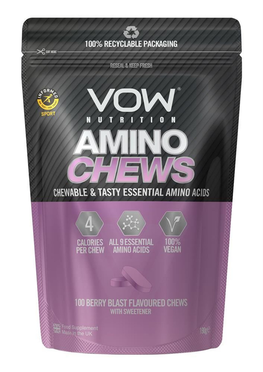 VOW Nutrition Amino Chews 100 Tabs Berry Blast