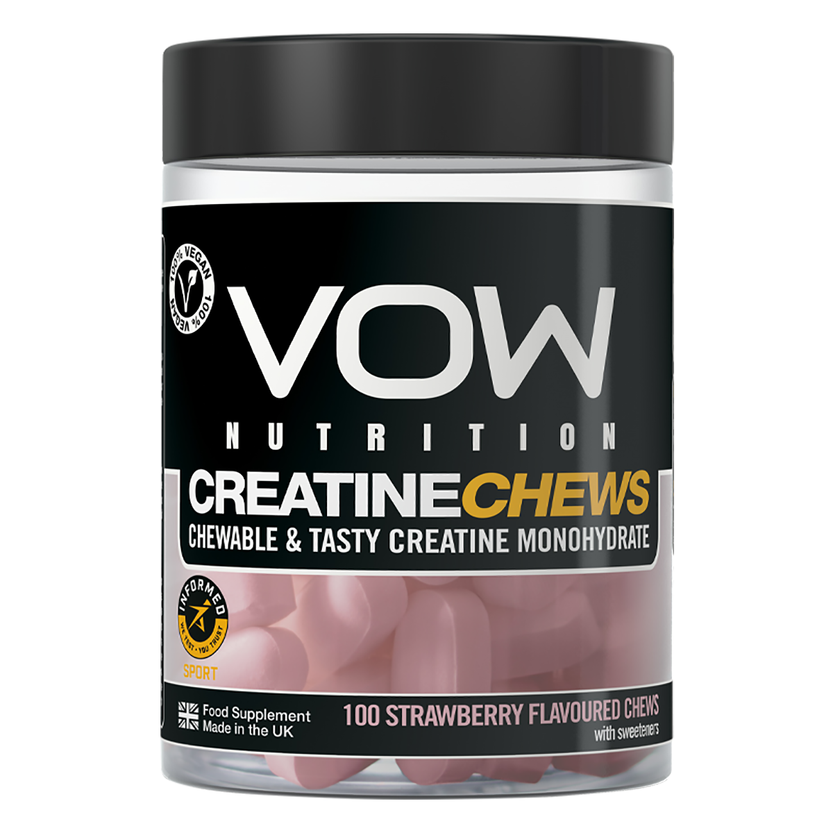 VOW Nutrition Creatine Chews 100 Tabs Mint