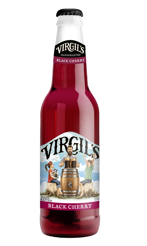 Virgil's Black Cherry Soda Bottle 330ml-Pack of 3