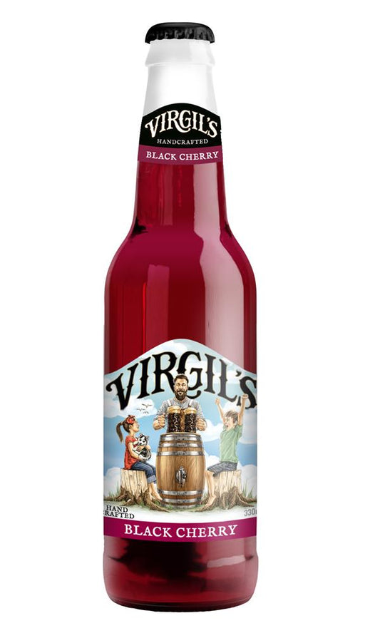 Virgil's Black Cherry Soda Bottle 330ml-Pack of 3