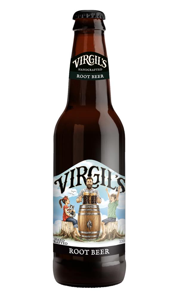 Virgil's Root Beer Soda Bottle 330ml-Pack of 3