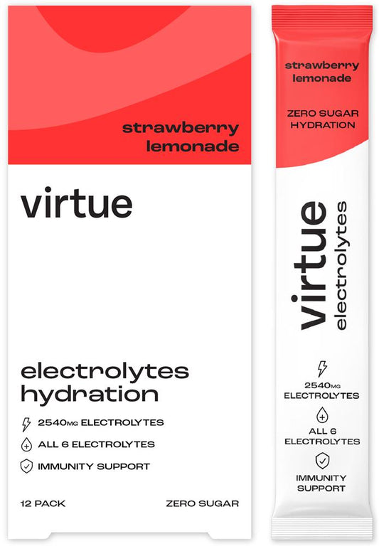 Virtue Drinks_Electrolytes Hydration - Strawberry Lemonade 12 x 5g Sachets