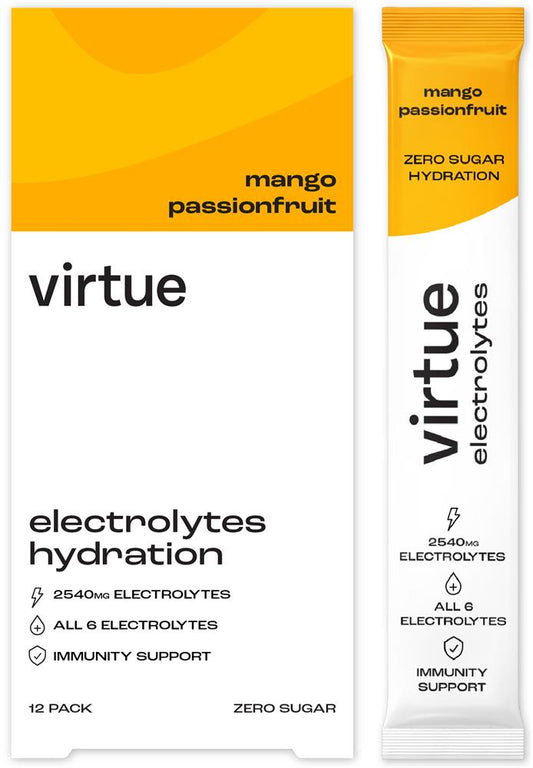 Virtue Drinks_Electrolytes Hydration - Mango Passionfruit 12 x 5g sachets