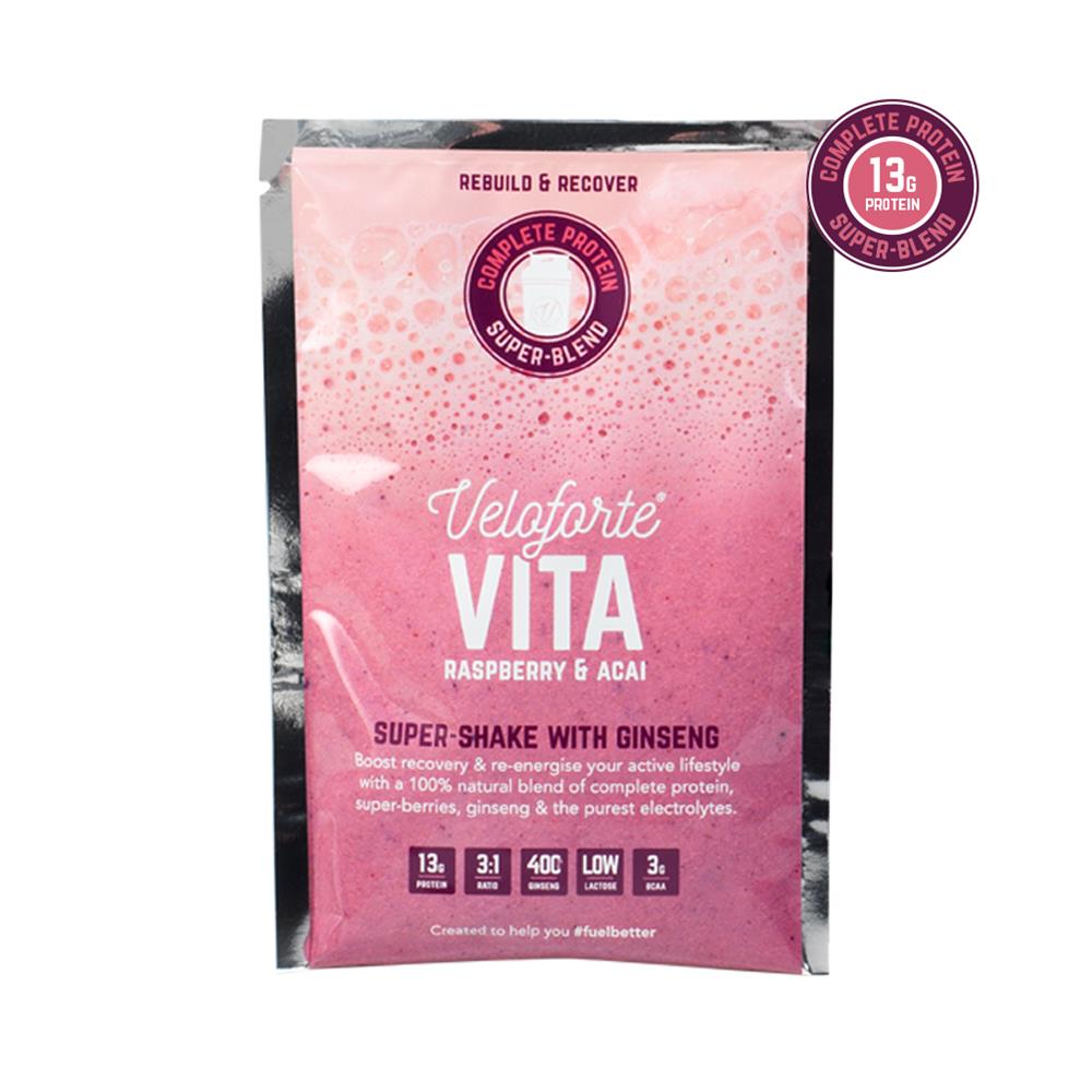 Veloforte_Vita Raspberry Vegan Protein Shake 63g-pack of 3