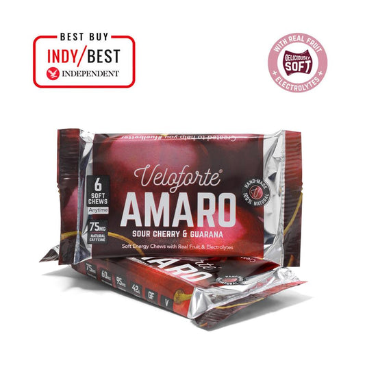 Veloforte_Amaro Sour Cherry & Guarana Vegan Energy 50g-Pack of 4
