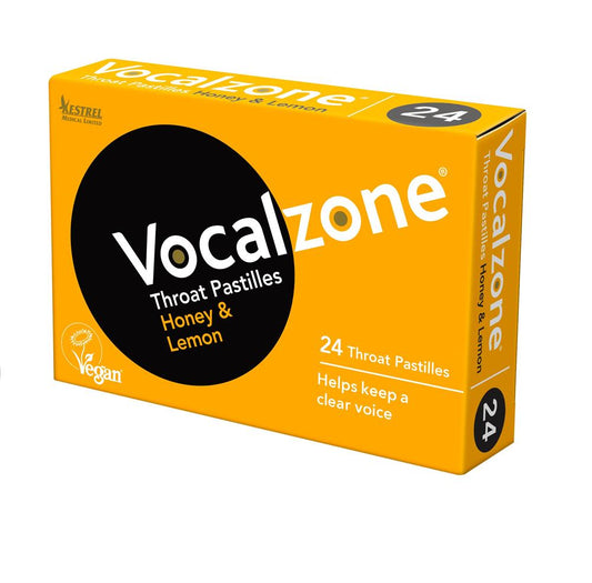 Vocalzone_Honey and Lemon Throat Pastilles (24 Pastilles)