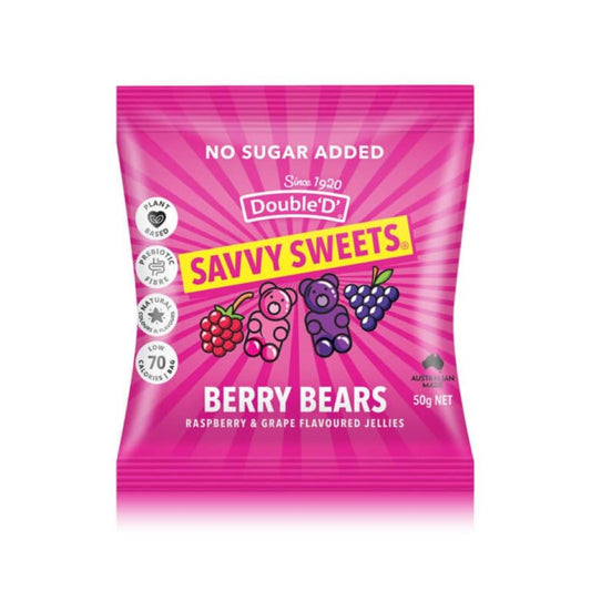 Savvy Sweets_Berry Bears 50g-Pack of 4