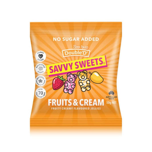 Savvy Sweets_Fruits & Cream 50g-Pack of 4