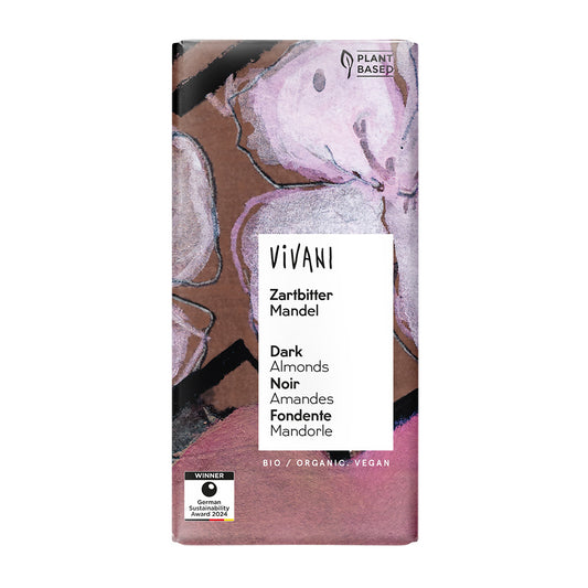Vivani_Dark Almond Chocolate 55% Vegan Organic 100g