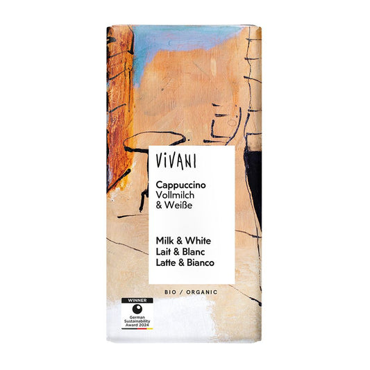 Vivani_Milk White Cappuccino Chocolate Organic 100g