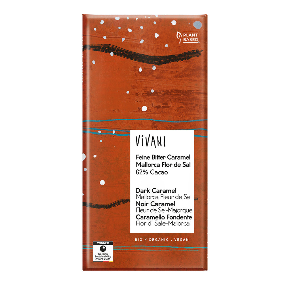 Vivani_Dark Caramel Salted Chocolate 62% Vegan Organic 80g
