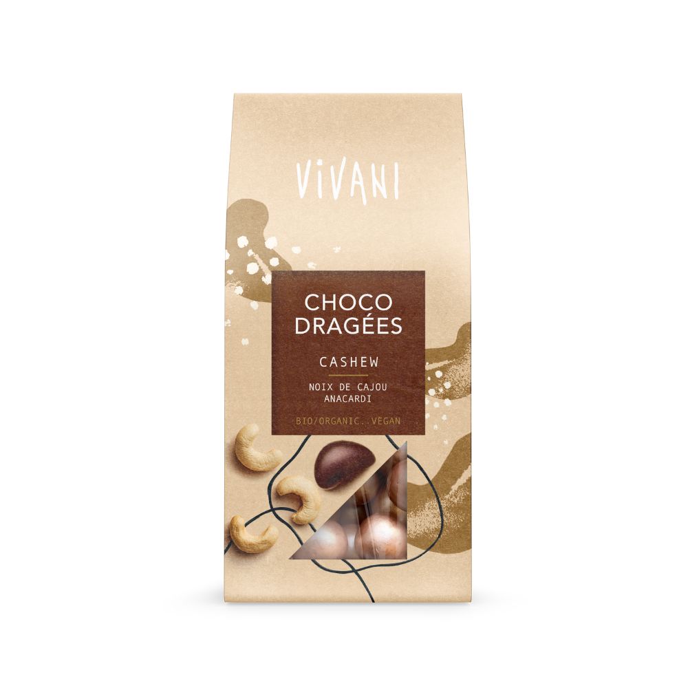 Vivani_Choco Dragees Cashew 75G