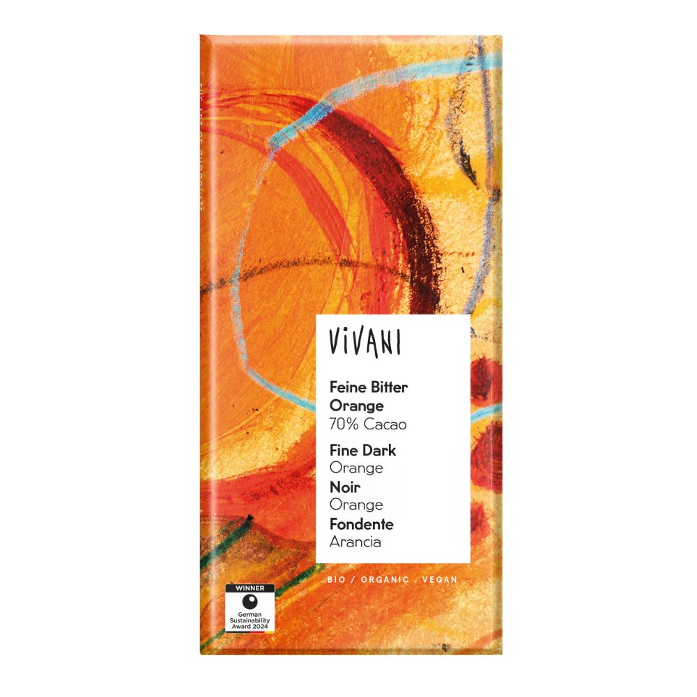 Vivani_Dark Orange Chocolate 70% Vegan Organic 80g