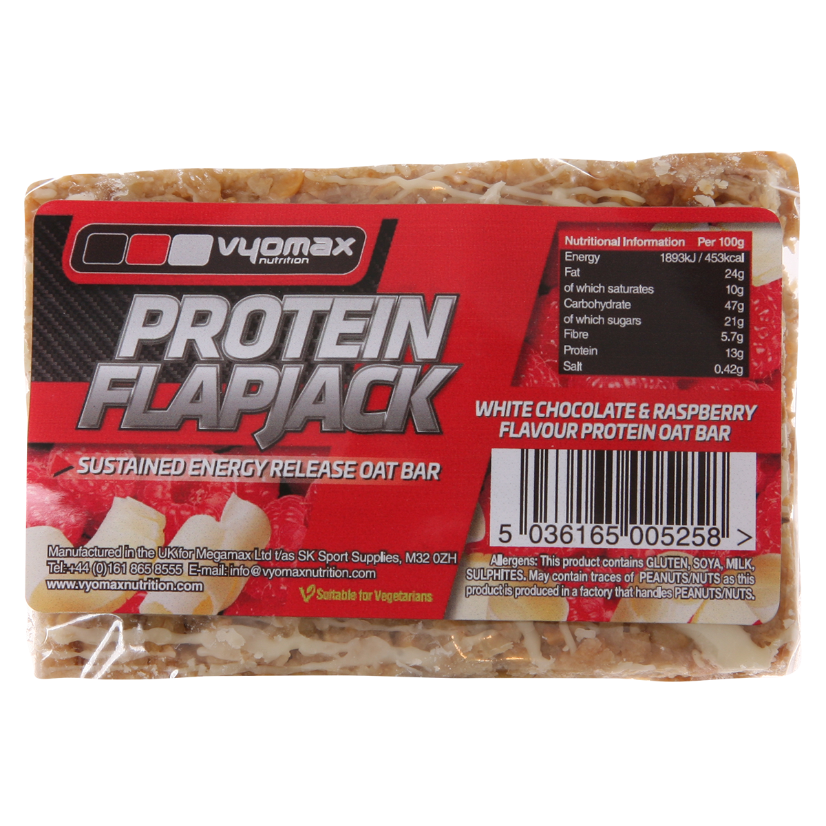 Vyomax Nutrition Protein Flapjacks 12x100g Chocolate Coconut