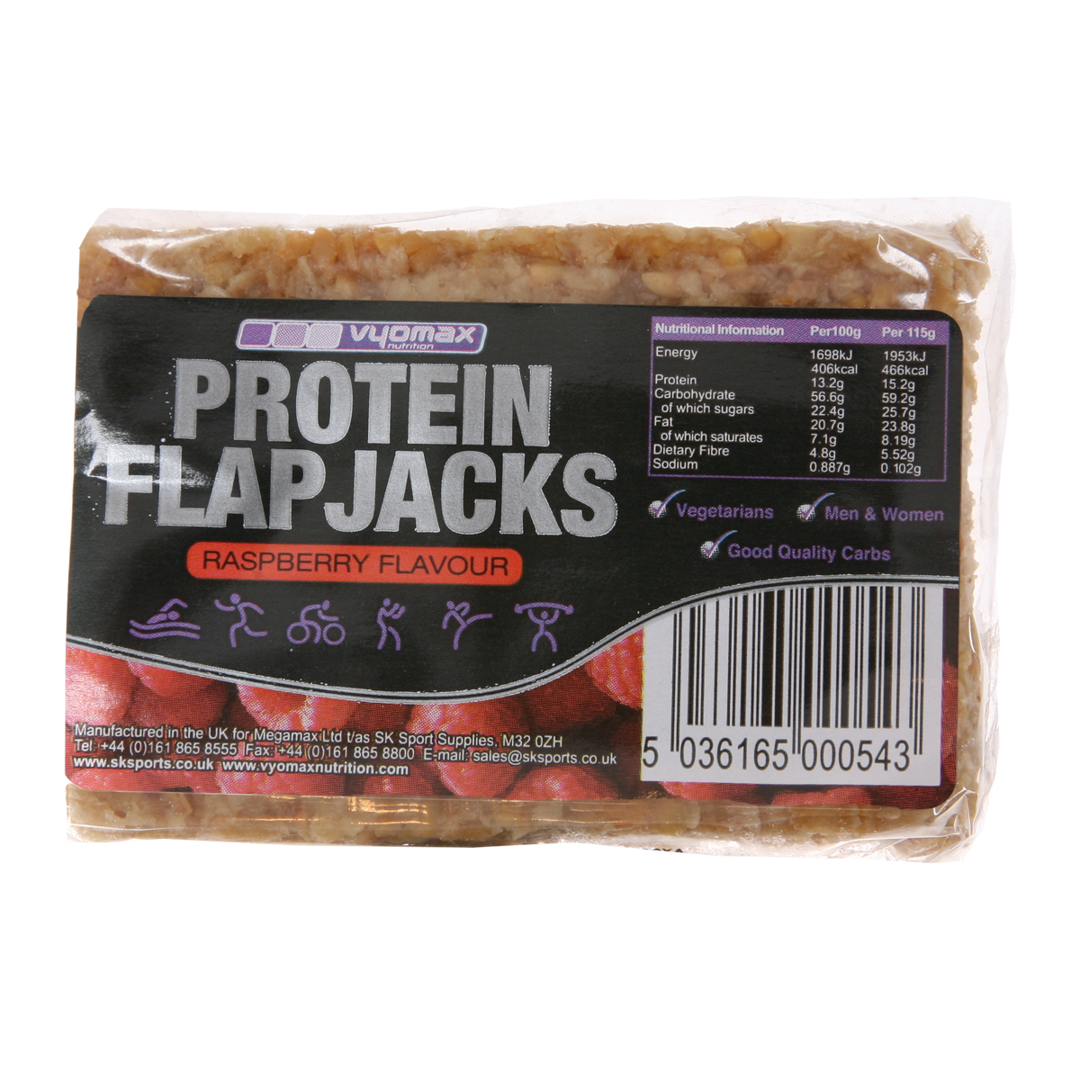 Vyomax Nutrition Protein Flapjacks 12x100g Chocolate Coconut