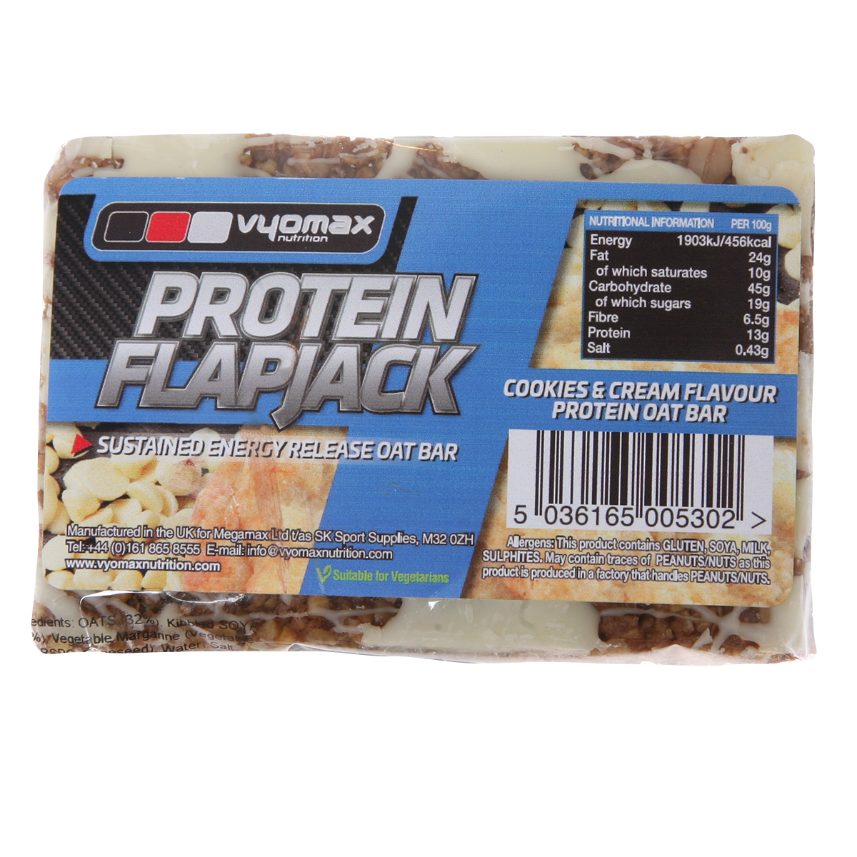 Vyomax Nutrition Protein Flapjacks 12x100g Chocolate Coconut