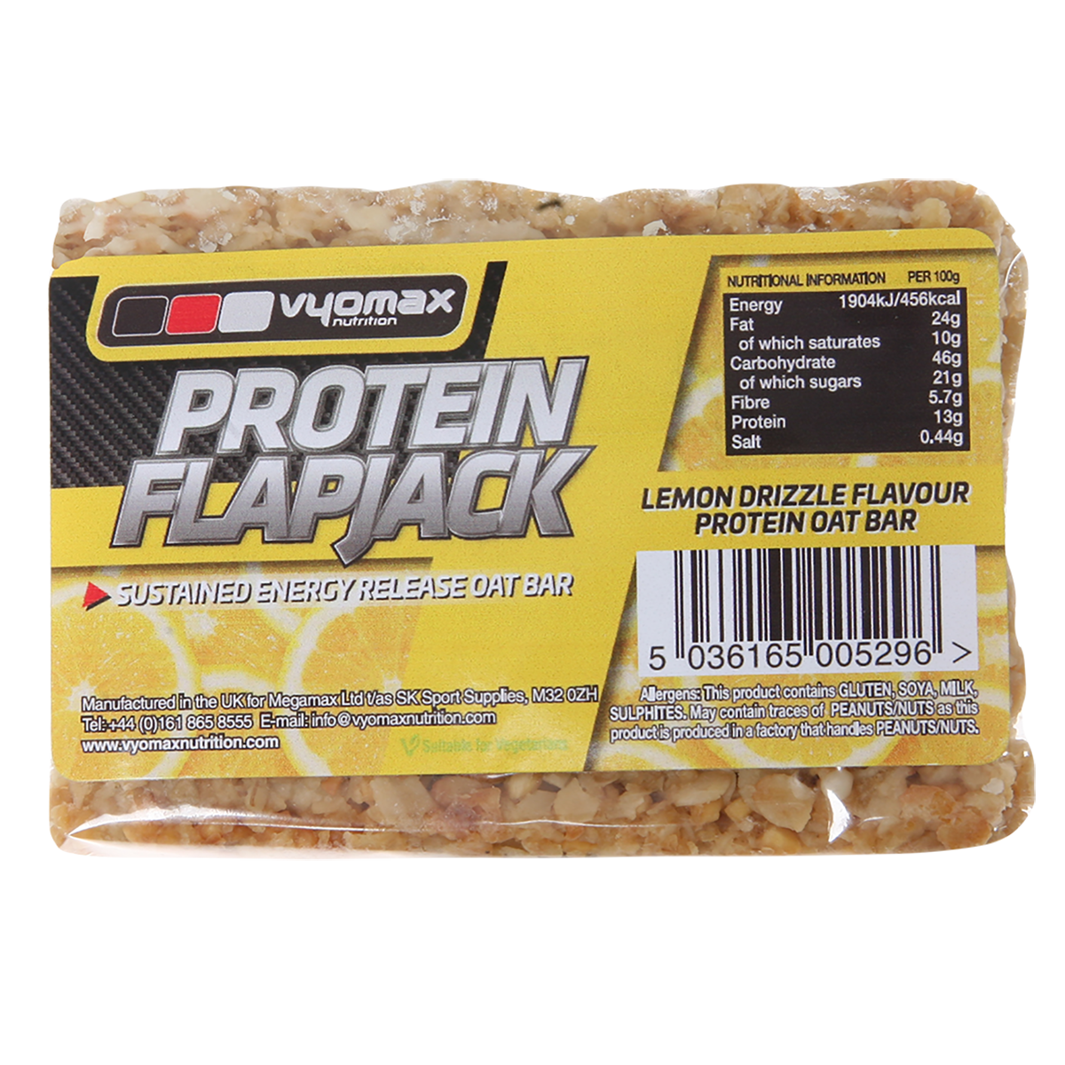Vyomax Nutrition Protein Flapjacks 12x100g Chocolate Coconut