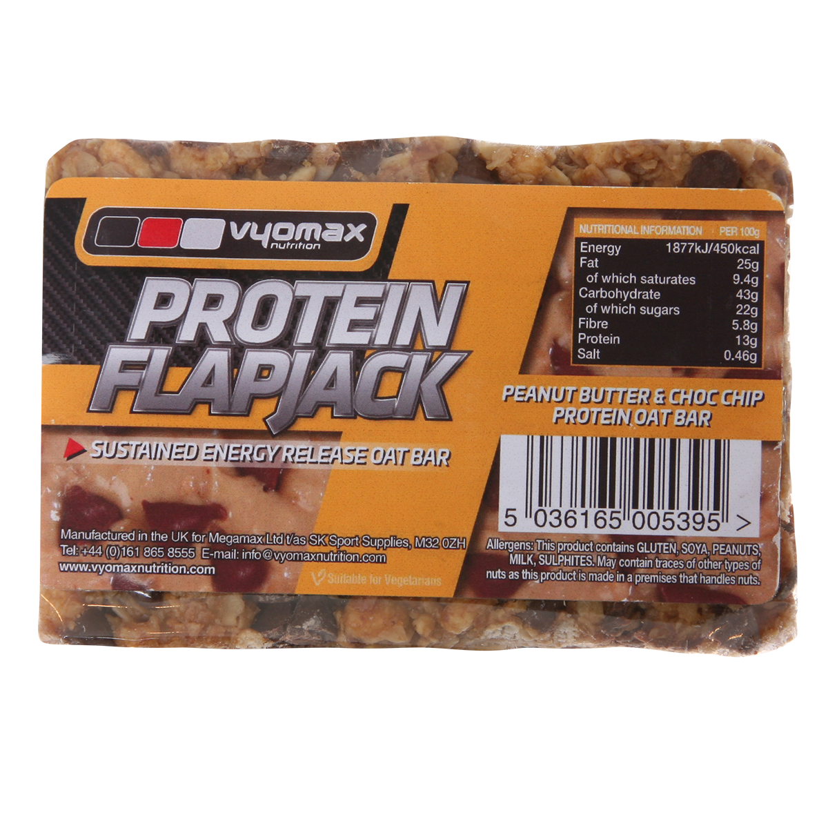 Vyomax Nutrition Protein Flapjacks 12x100g Chocolate Coconut