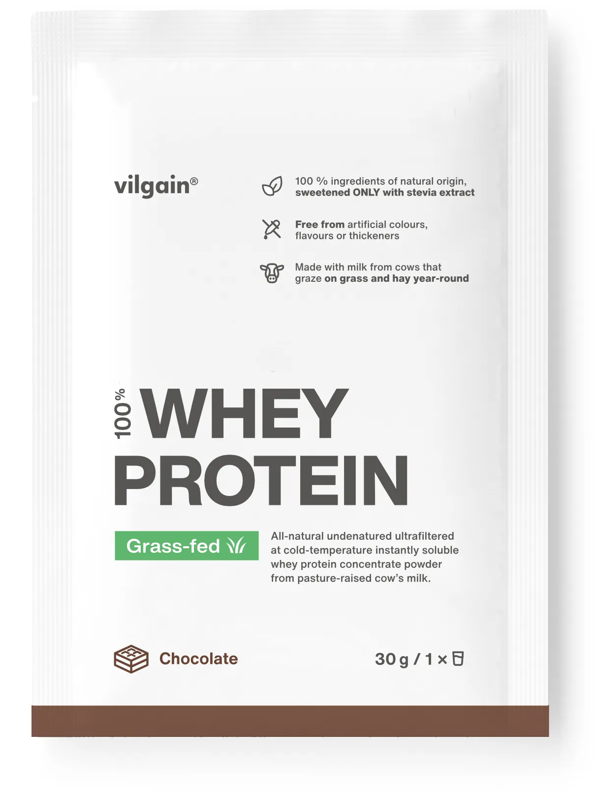 Vilgain Grass-fed Whey Protein 1000g Chocolate