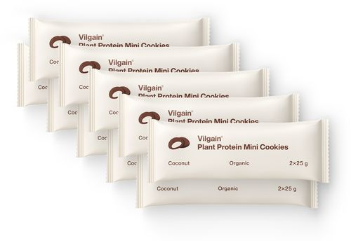 Vilgain Organic Plant Protein Mini Cookies 10x50g Peanutbutter