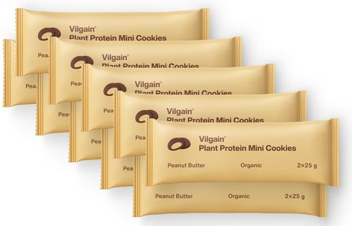 Vilgain Organic Plant Protein Mini Cookies 10x50g Peanutbutter