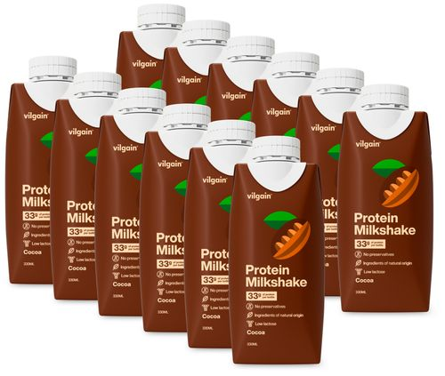 Vilgain Protein Milkshake 12x330ml Cocoa