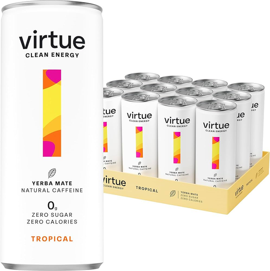 Virtue Clean Energy Yerba Mate 12x250ml Tropical