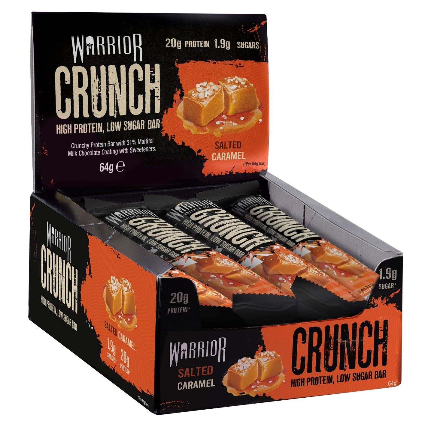 Warrior Crunch Bars 12x64g White Choc Mocha