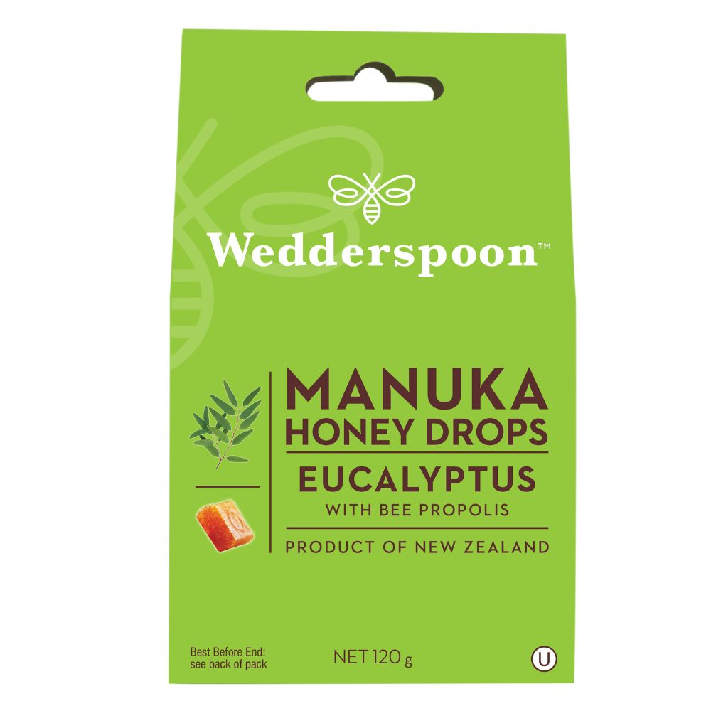 Wedderspoon_Manuka Honey Drops Eucalyptus & Bee Propolis 120g