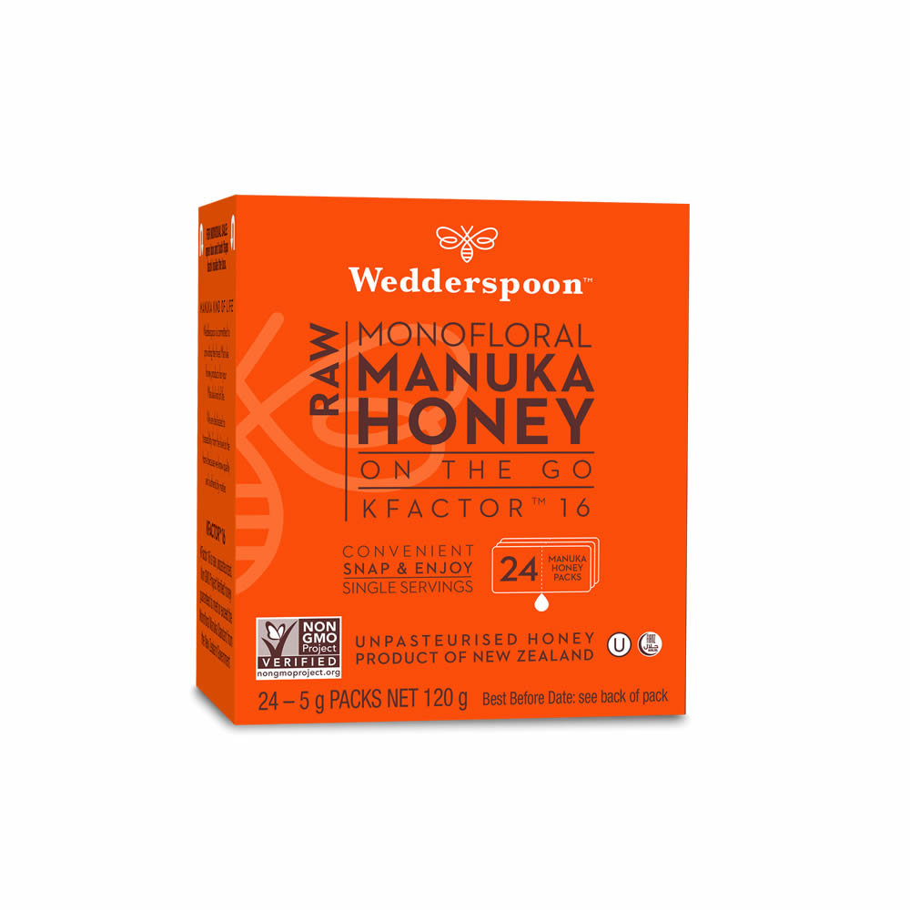 Wedderspoon_100% Raw Manuka Honey on the Go 120g 24 Servings