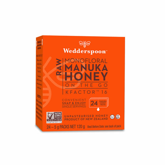 Wedderspoon_100% Raw Manuka Honey on the Go 120g 24 Servings