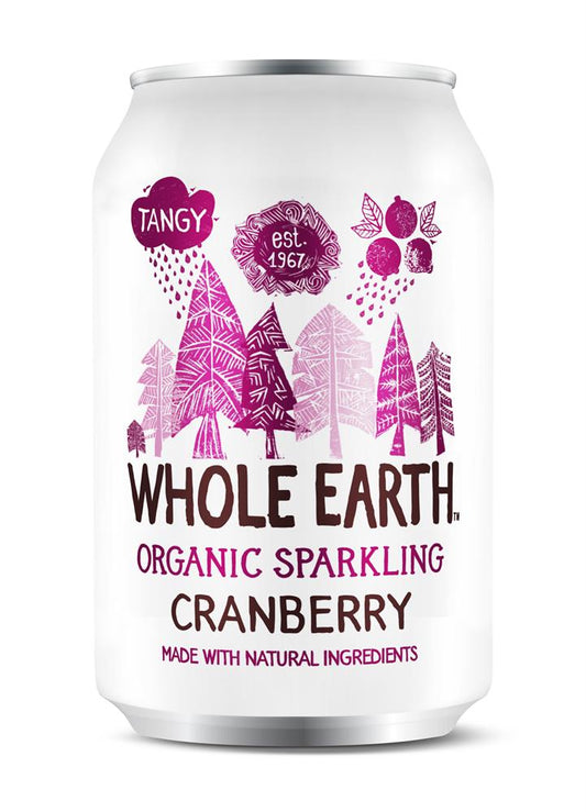 Whole Earth_Lightly Sparkling Organic Cranberry 330ml