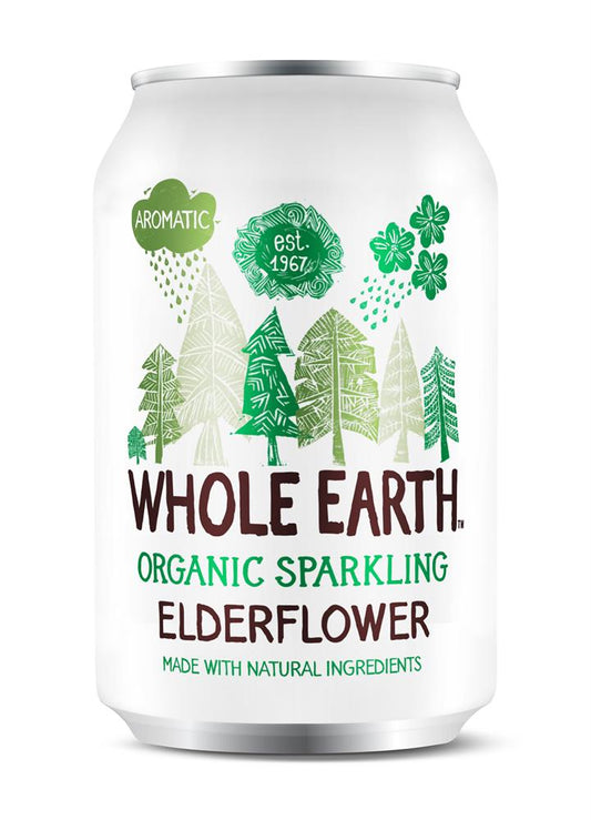 Whole Earth_Lightly Sparkling Organic Elderflower 330ml