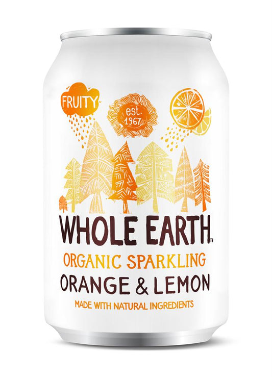 Whole Earth_Organic Lightly Sparkling Orange & Lemon Drink 330ml